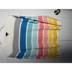 Talbot multi color striped sweater size medium long sleeve